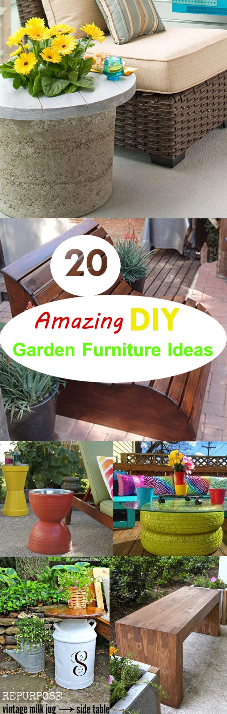 DIY Outdoor Furniture Ideas
 20 Amazing DIY Garden Furniture Ideas