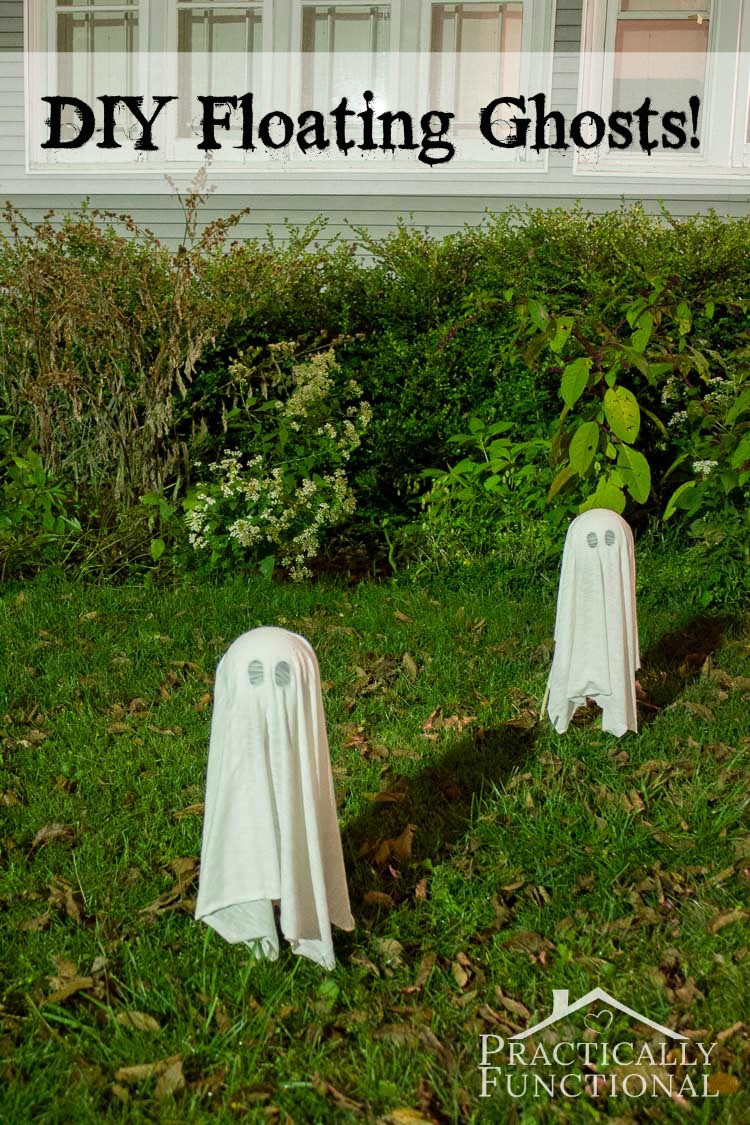 DIY Outdoor Halloween Props
 DIY Floating Halloween Ghosts For Your Yard