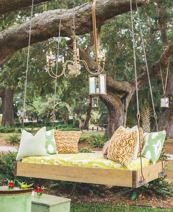 DIY Outdoor Hanging Bed
 DIY Outdoor Hanging & Swing Beds for Your Porch & Garden