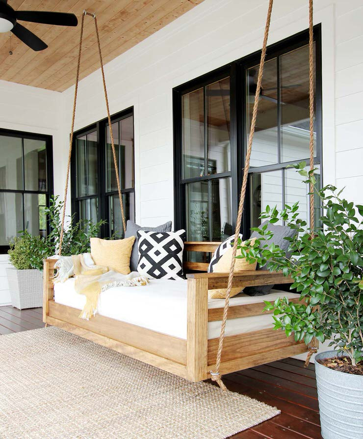 DIY Outdoor Hanging Bed
 DIY Outdoor Hanging & Swing Beds for Your Porch & Garden