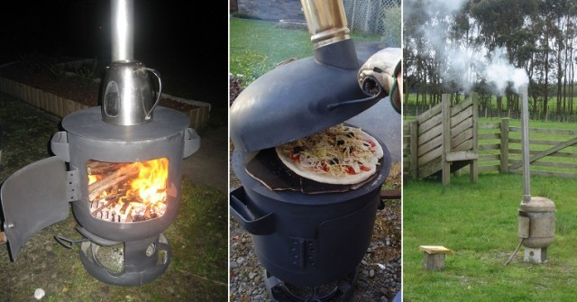 DIY Outdoor Heater
 DIY Portable Wood Fired Pizza Oven And Patio Heater