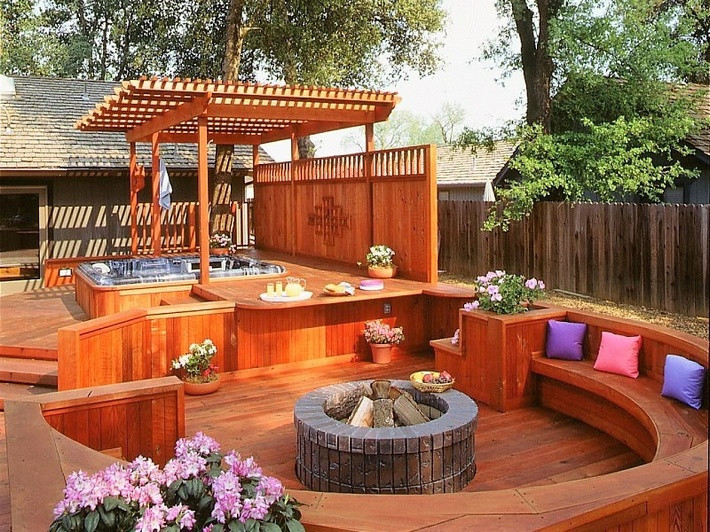 DIY Outdoor Hot Tub
 Mind Blowing Ideas for Patio Hot Tubs