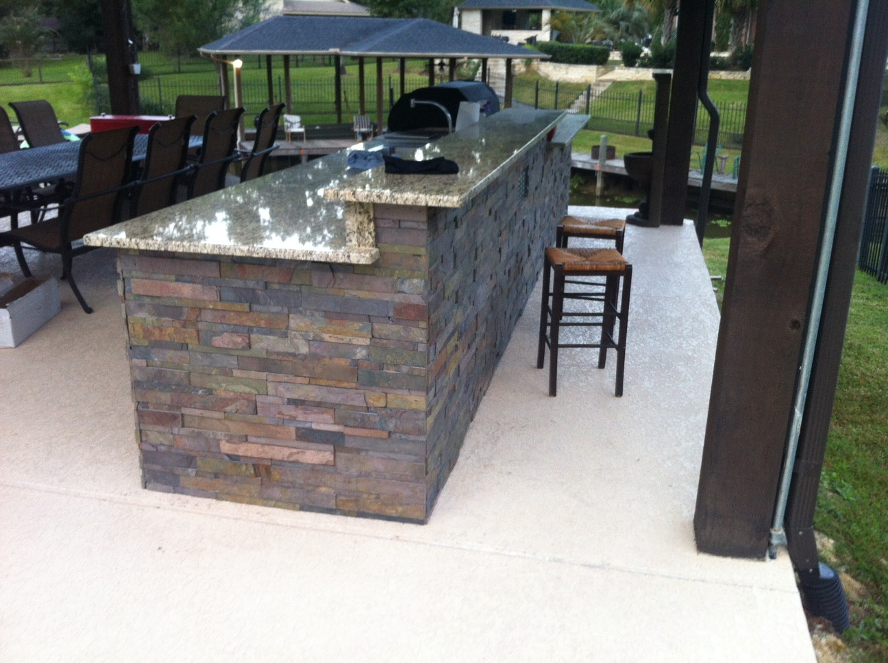 Diy Outdoor Kitchen Kits
 Just about done with my outdoor kitchen DIY granite