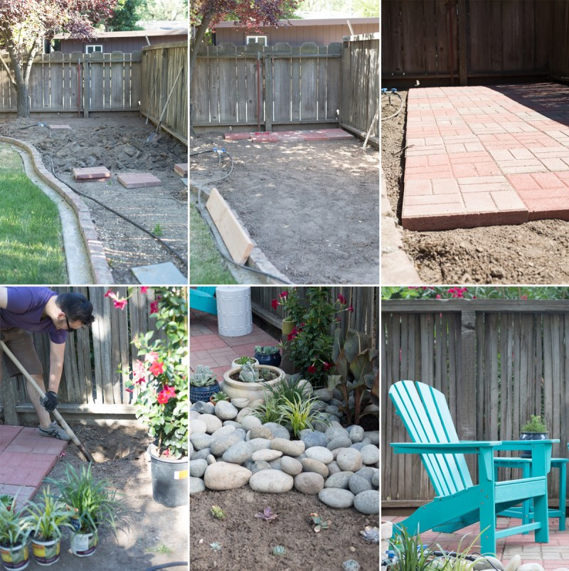 DIY Outdoor Patios
 Easy DIY Backyard Patio with Brick Pavers Lovely Indeed