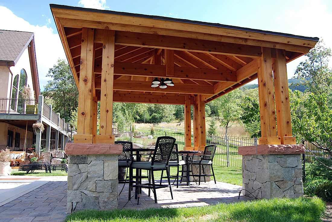 DIY Outdoor Pavilion
 Plan For An Easy 16 x 20 DIY Solid Wood Pergola or