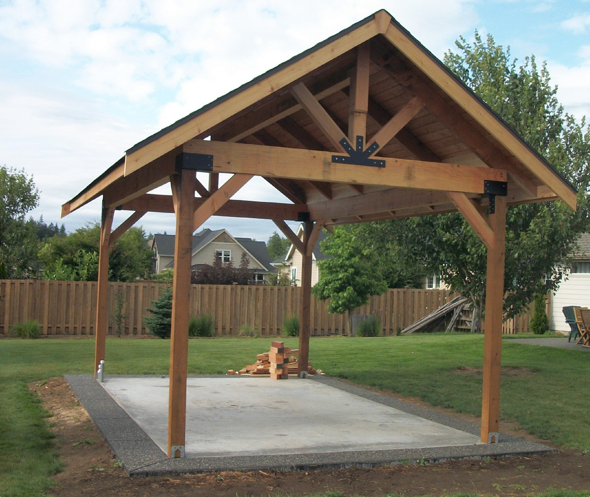 DIY Outdoor Pavilion
 Pergola Picnic Pavilion Then barbecue