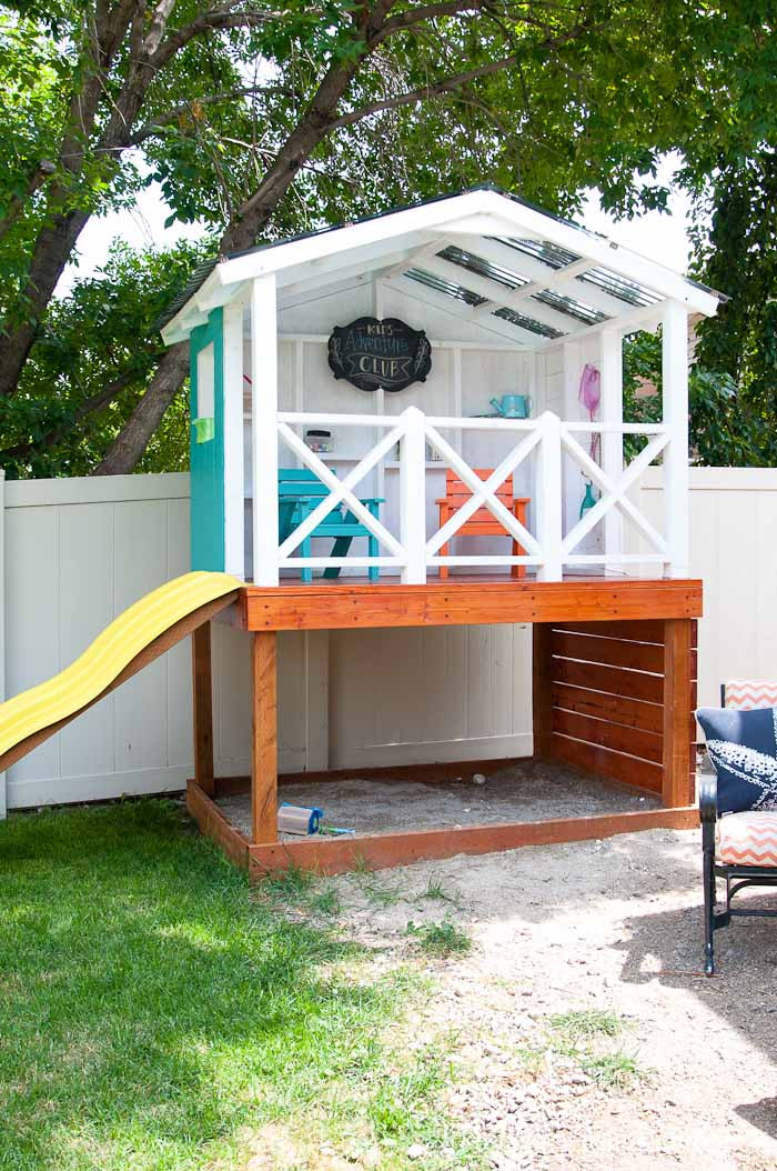 DIY Outdoor Playhouses
 Our DIY Playhouse The Roof a Houseful of Handmade