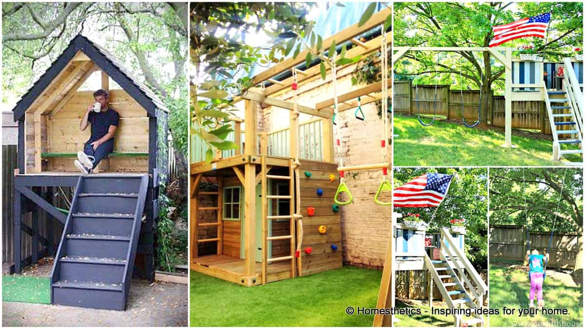 DIY Outdoor Playhouses
 16 Creative Kids Wooden Playhouses Designs For Your Yard