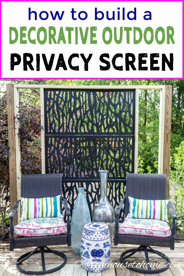 DIY Outdoor Privacy Screen
 How To Build A Decorative DIY Outdoor Privacy Screen