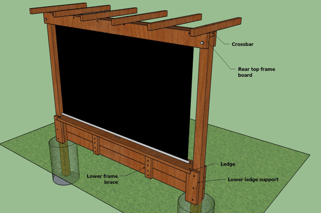 DIY Outdoor Projector Screen
 Show Thyme How to Build an Outdoor Theater in Your Garden