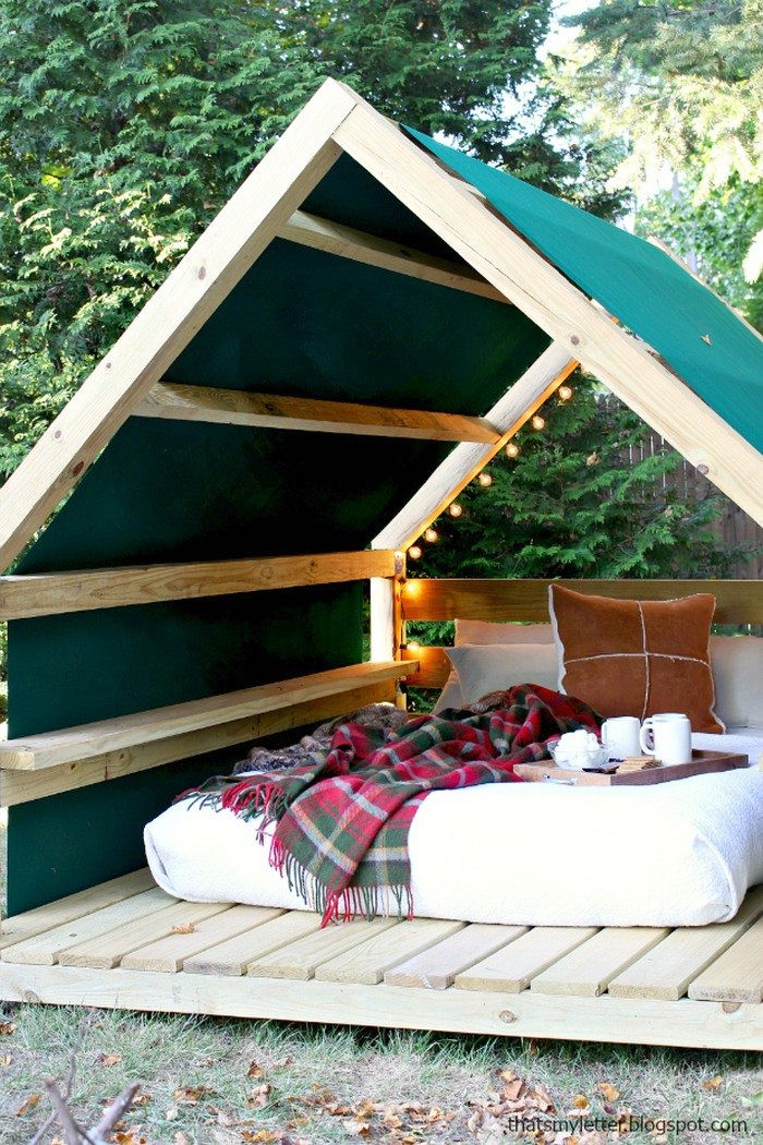 DIY Outdoor Projects
 Unwind in your backyard with a cozy DIY outdoor cabana