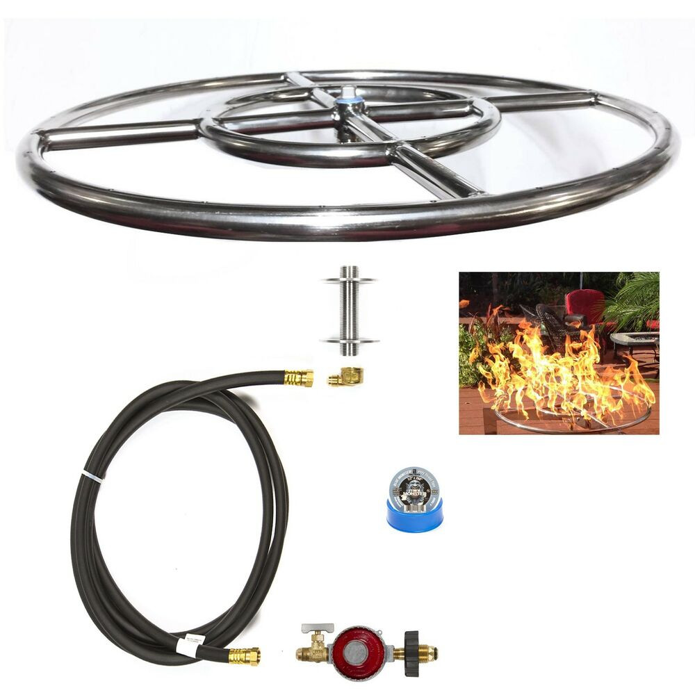 DIY Outdoor Propane Fire Pit
 FR18CK DIY BASIC PROPANE FIRE PIT KIT & 18" DOUBLE RING