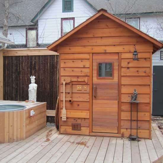 DIY Outdoor Sauna
 5 x 6 Outdoor Sauna Kit Heater Accessories