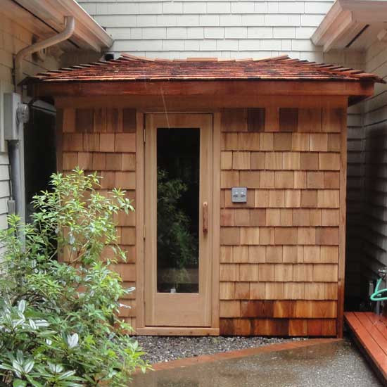 DIY Outdoor Sauna
 5 x 7 Outdoor Sauna Kit Heater Package Custom Roof