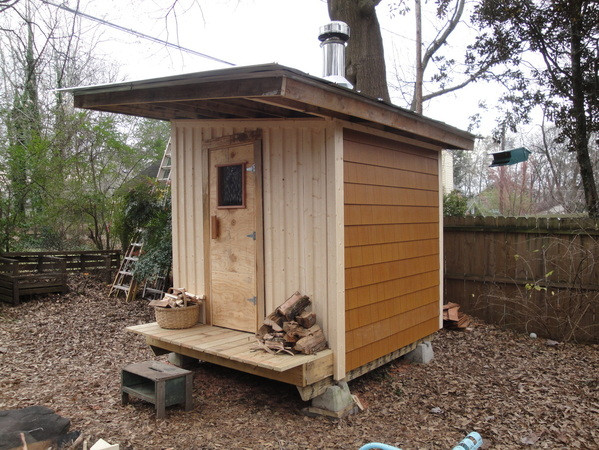 DIY Outdoor Sauna
 21 Inexpensive DIY Sauna and Wood Burning Hot Tub Design Ideas