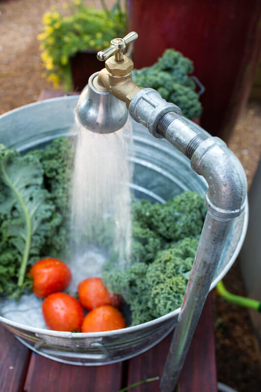 DIY Outdoor Sink Powered By A Water Hose
 How to Build an Outdoor Sink Bonnie Plants