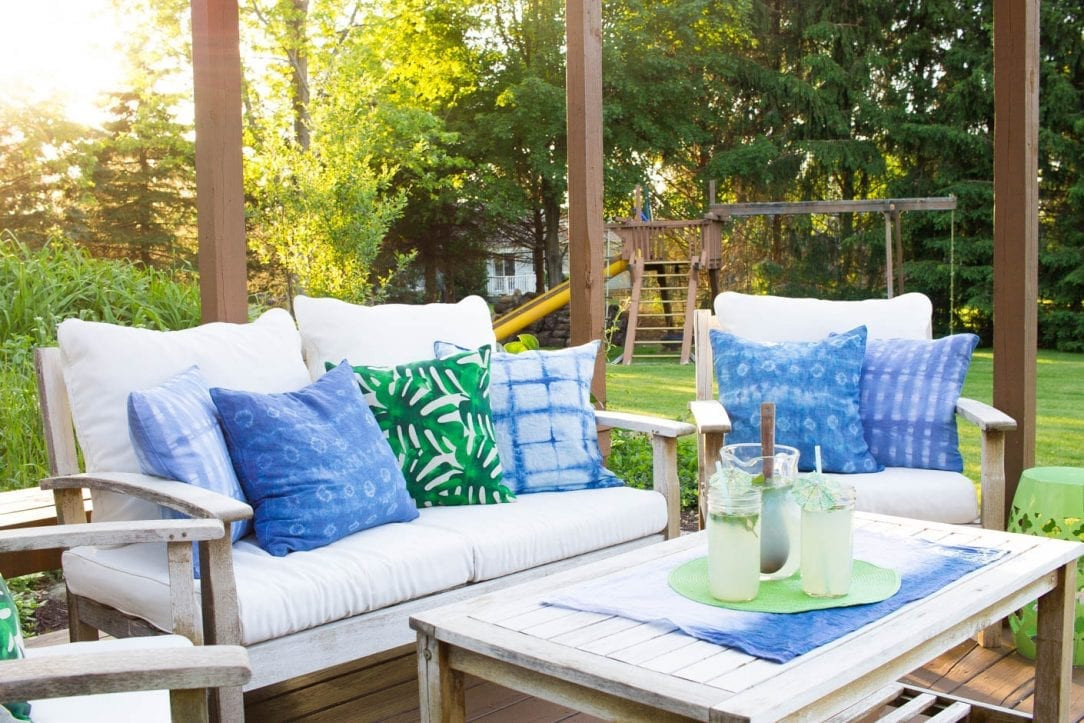 DIY Outdoor Space
 DIY Shibori Pillow Covers Refreshing Our Outdoor Space