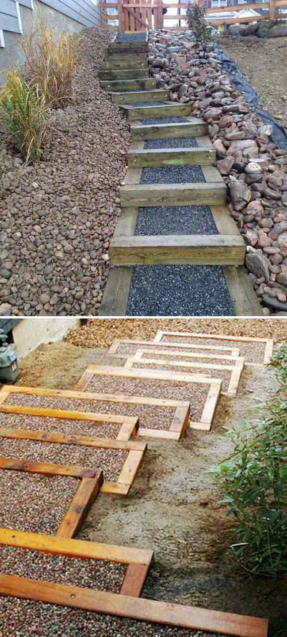 DIY Outdoor Steps
 Awesome DIY Ideas to Make Garden Stairs and Steps