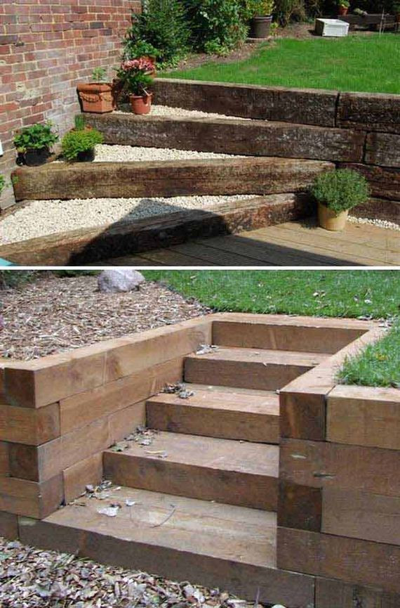 DIY Outdoor Steps
 Awesome DIY Ideas to Make Garden Stairs and Steps