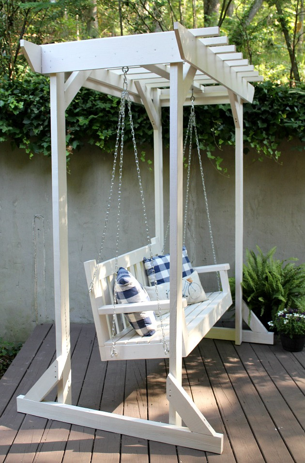 DIY Outdoor Swing
 DIY Porch Swing & Pergola Sincerely Marie Designs