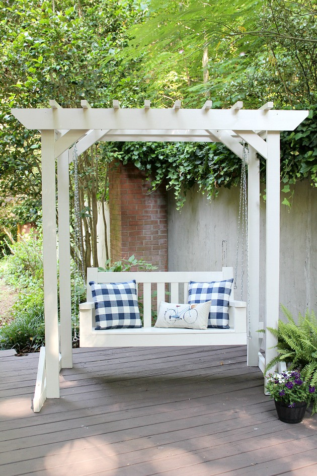 DIY Outdoor Swing
 DIY Porch Swing & Pergola Sincerely Marie Designs