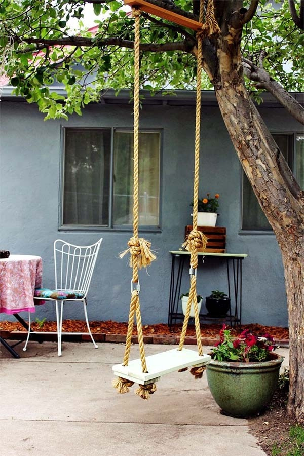 DIY Outdoor Swing
 30 Homemade DIY Swing Ideas Indoor Outdoor