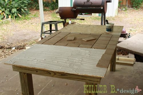 DIY Outdoor Tile Table
 Pin on crafty ideas