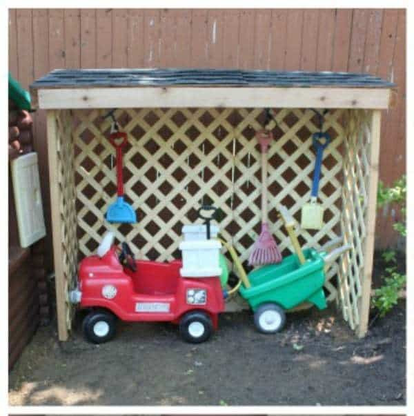 DIY Outdoor Toy Storage
 Creative DIY Toy Storage Ideas by Just the Woods