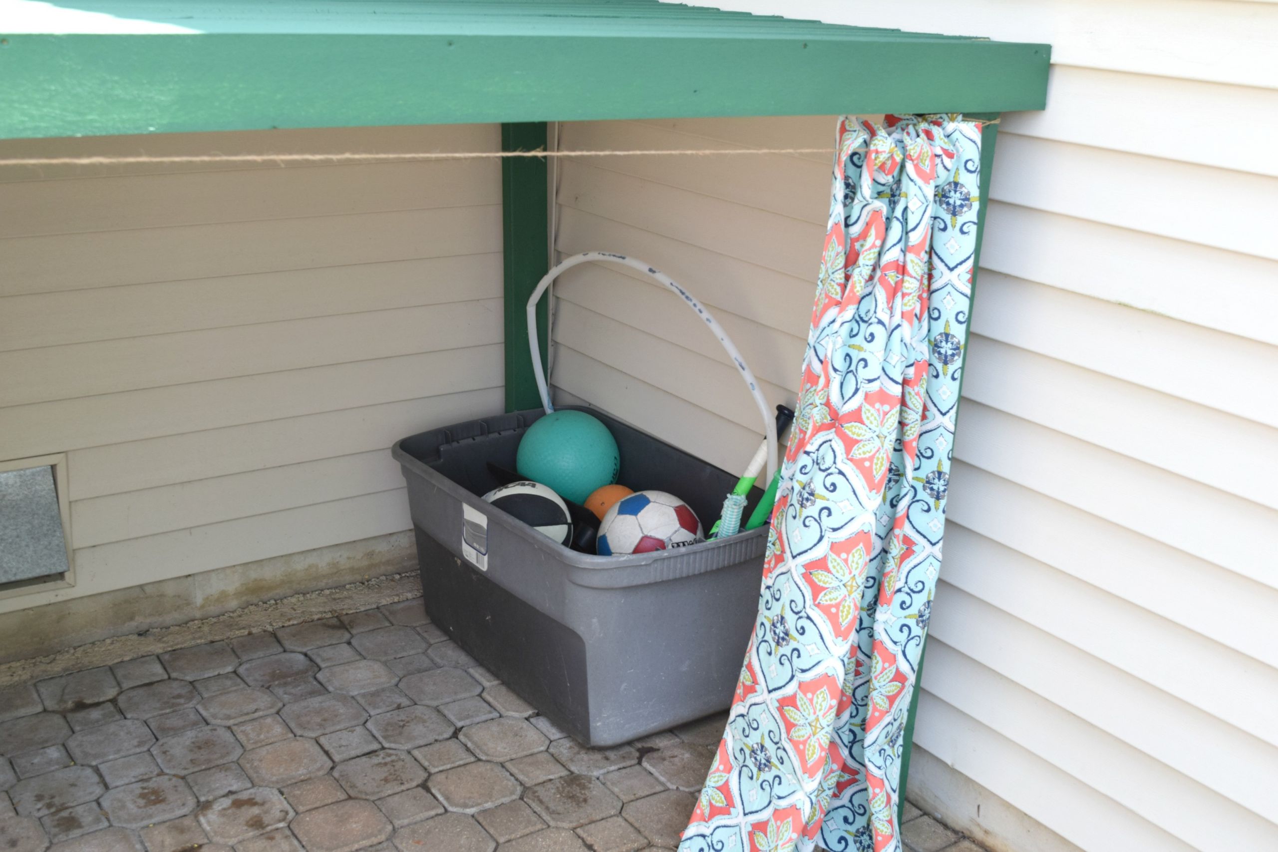 DIY Outdoor Toy Storage
 How to hide kids outdoor toys a DIY storage solution