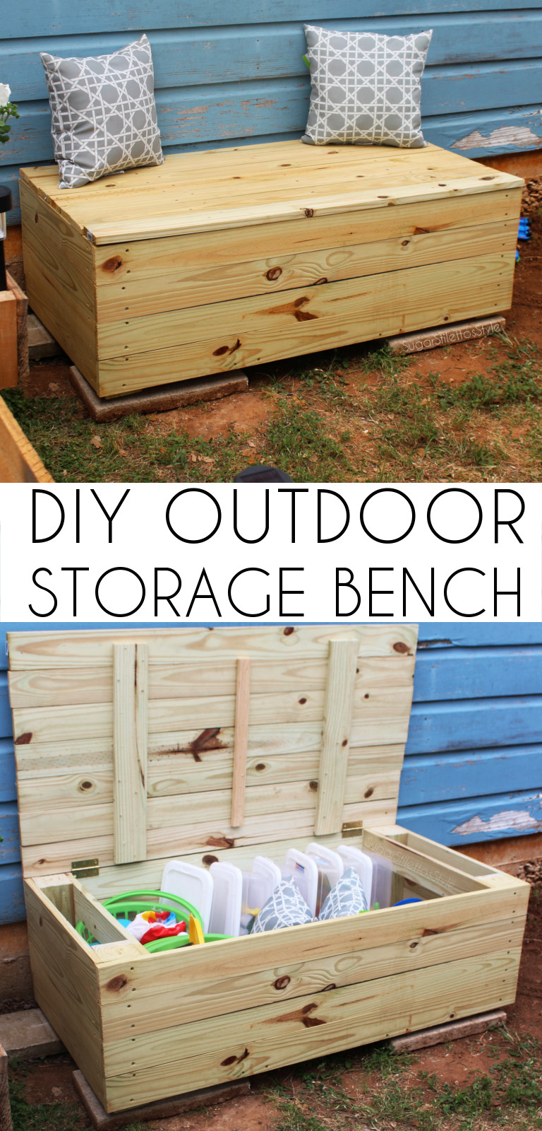 DIY Outdoor Toy Storage
 DIY Outdoor Storage Bench Outdoor Toy Box