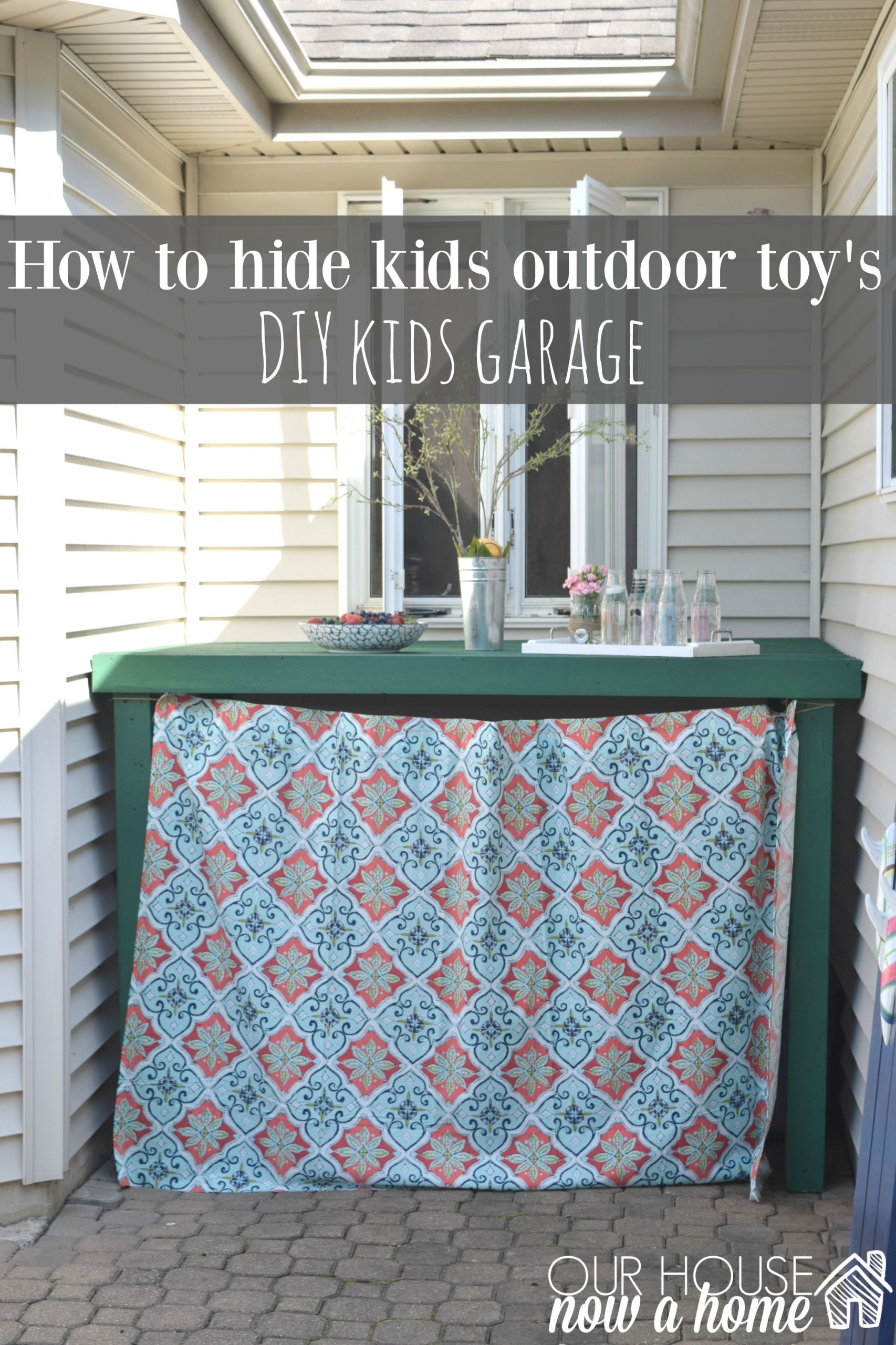 DIY Outdoor Toy Storage
 How to hide kids outdoor toys a DIY storage solution