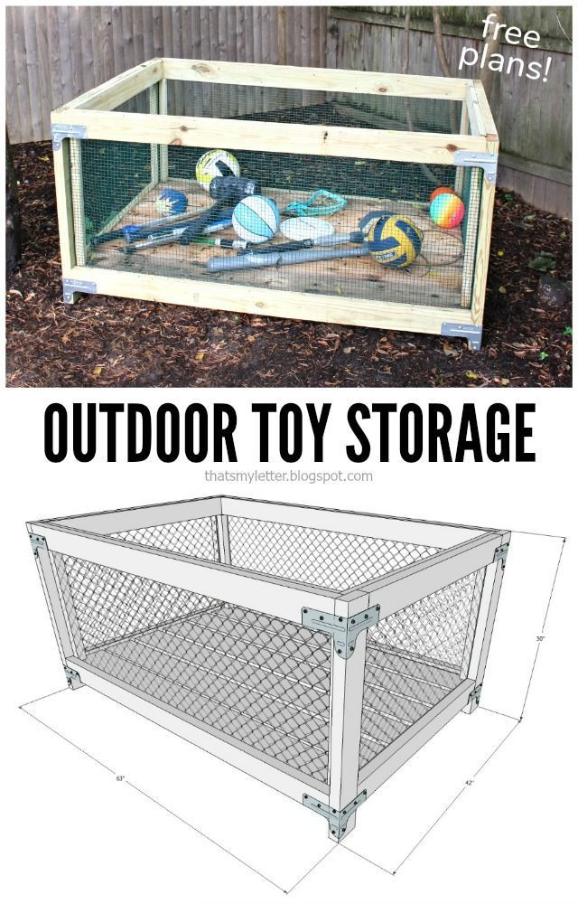 DIY Outdoor Toy Storage
 DIY Outdoor Toy Storage Bin That s My Letter