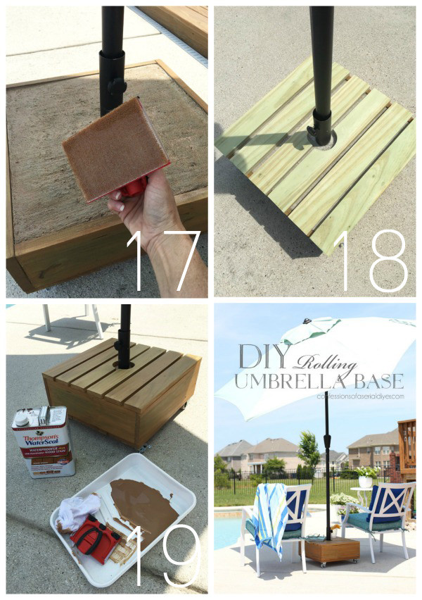 DIY Outdoor Umbrella Stand
 DIY Rolling Umbrella Base