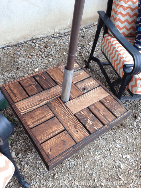 DIY Outdoor Umbrella Stand
 Make Your Own Umbrella Stand Side Table