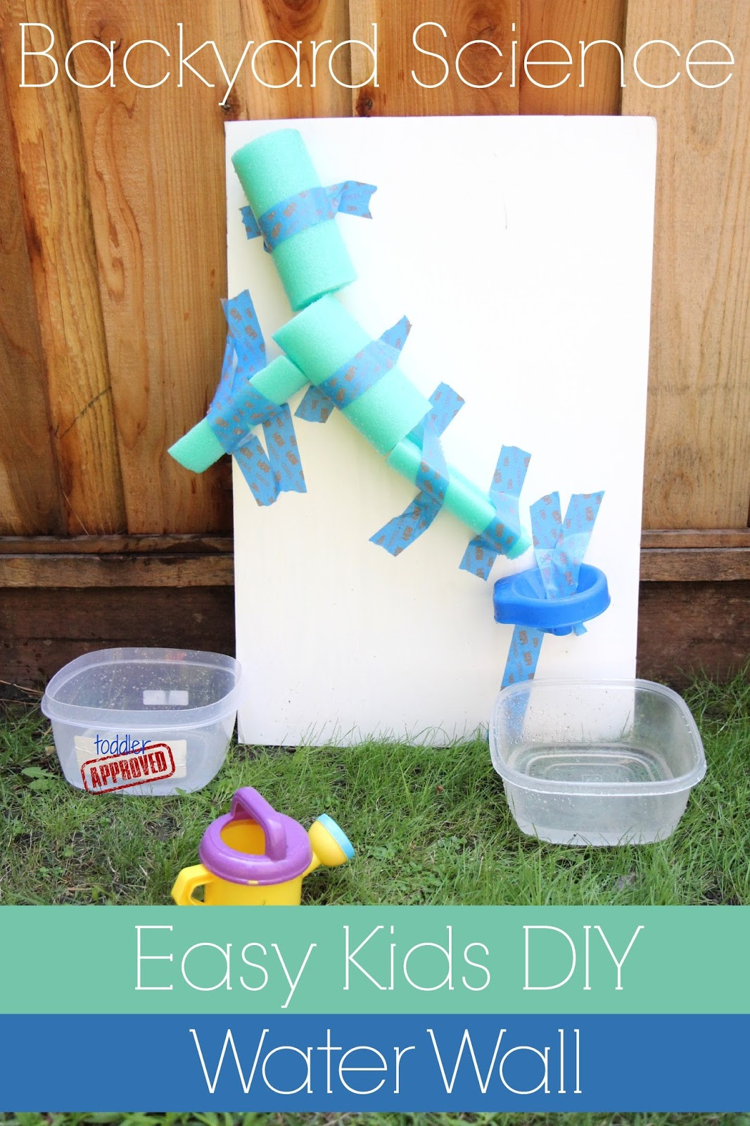 DIY Outdoor Water Wall
 Toddler Approved Easy DIY Water Wall for Kids Backyard