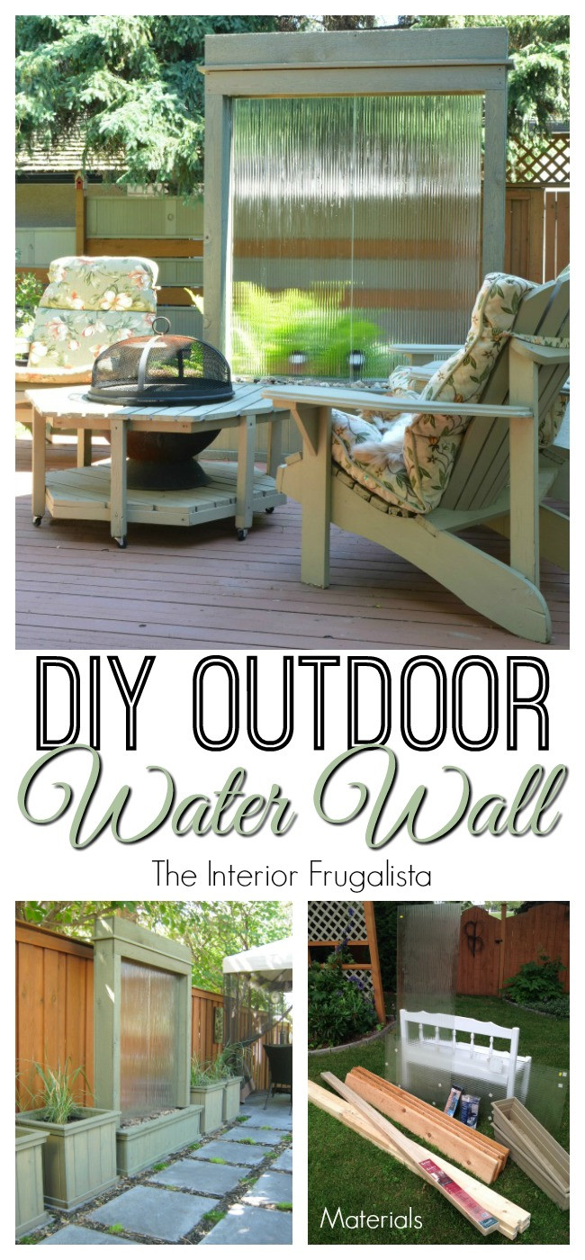 DIY Outdoor Water Wall
 DIY Outdoor Water Wall