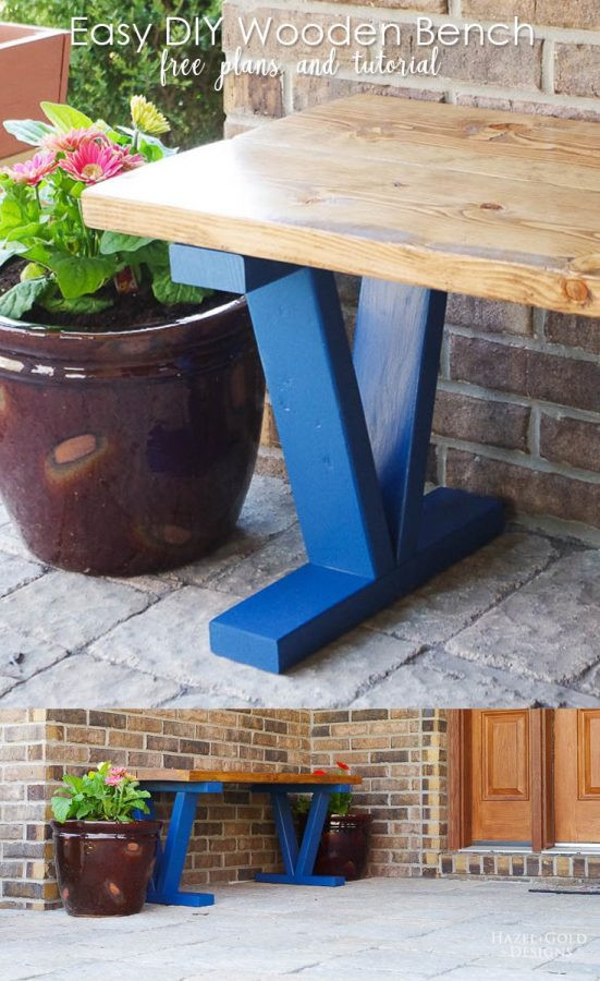 DIY Outdoor Wooden Bench
 How to Build an Easy DIY Wooden Bench Hazel Gold Designs