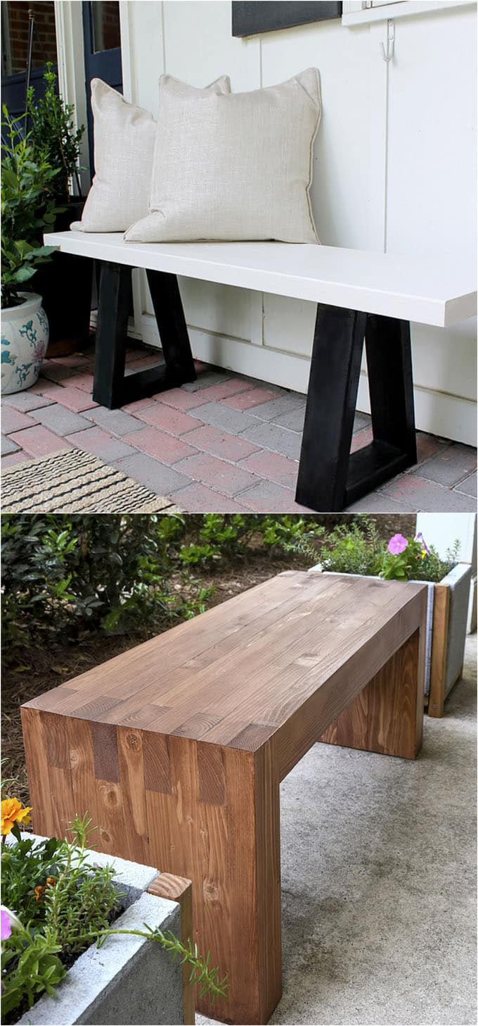 DIY Outdoor Wooden Bench
 21 Gorgeous Easy DIY Benches Beginner Friendly Tutorials