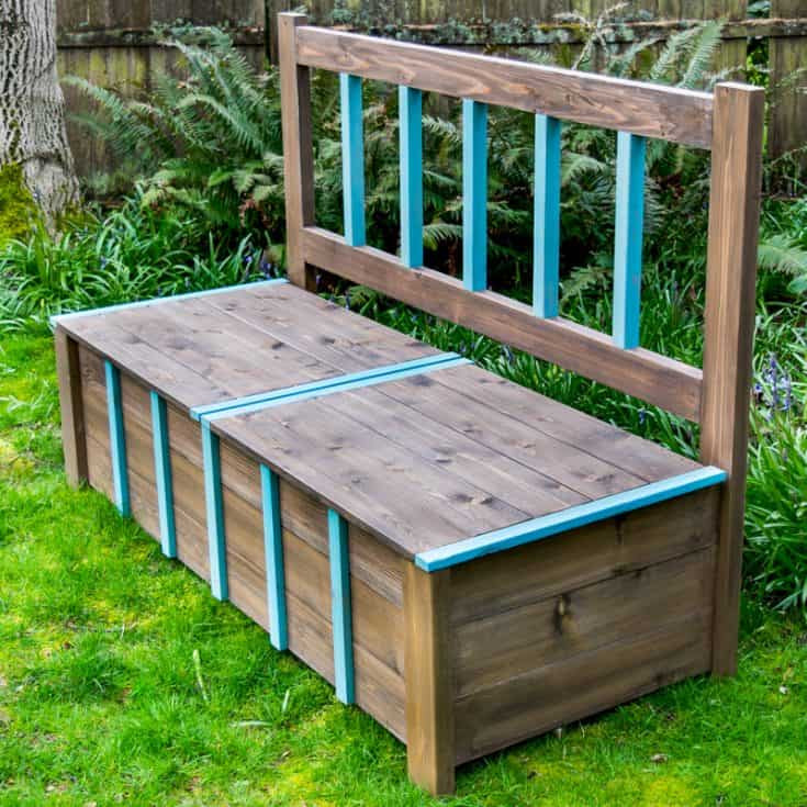 DIY Outdoor Wooden Bench
 DIY Outdoor Storage Bench The Handyman s Daughter