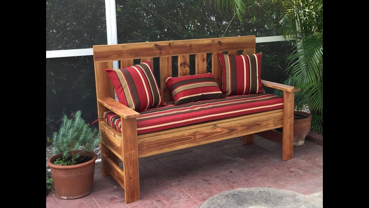 DIY Outdoor Wooden Bench
 Upcycled Wood Outdoor Bench Garden Bench DIY 60 inch