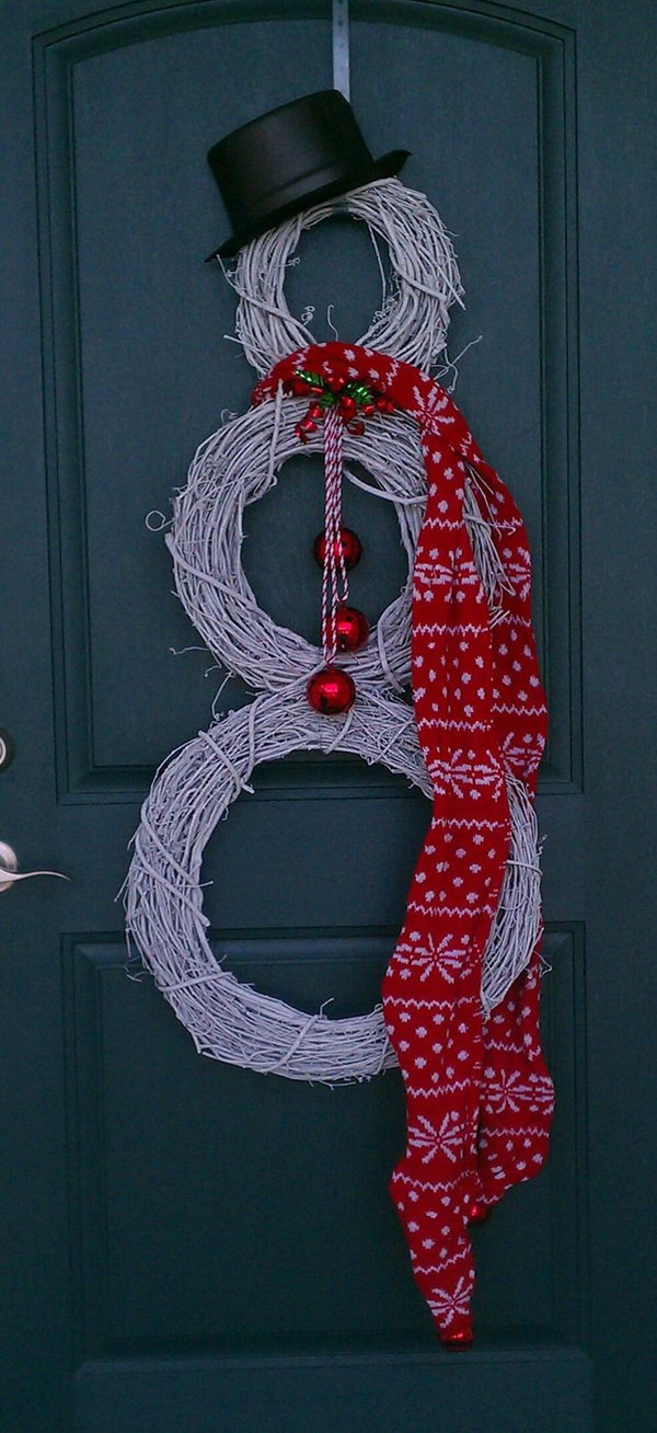 DIY Outdoor Wreath
 20 Creative DIY Christmas Door Decoration Ideas Noted List