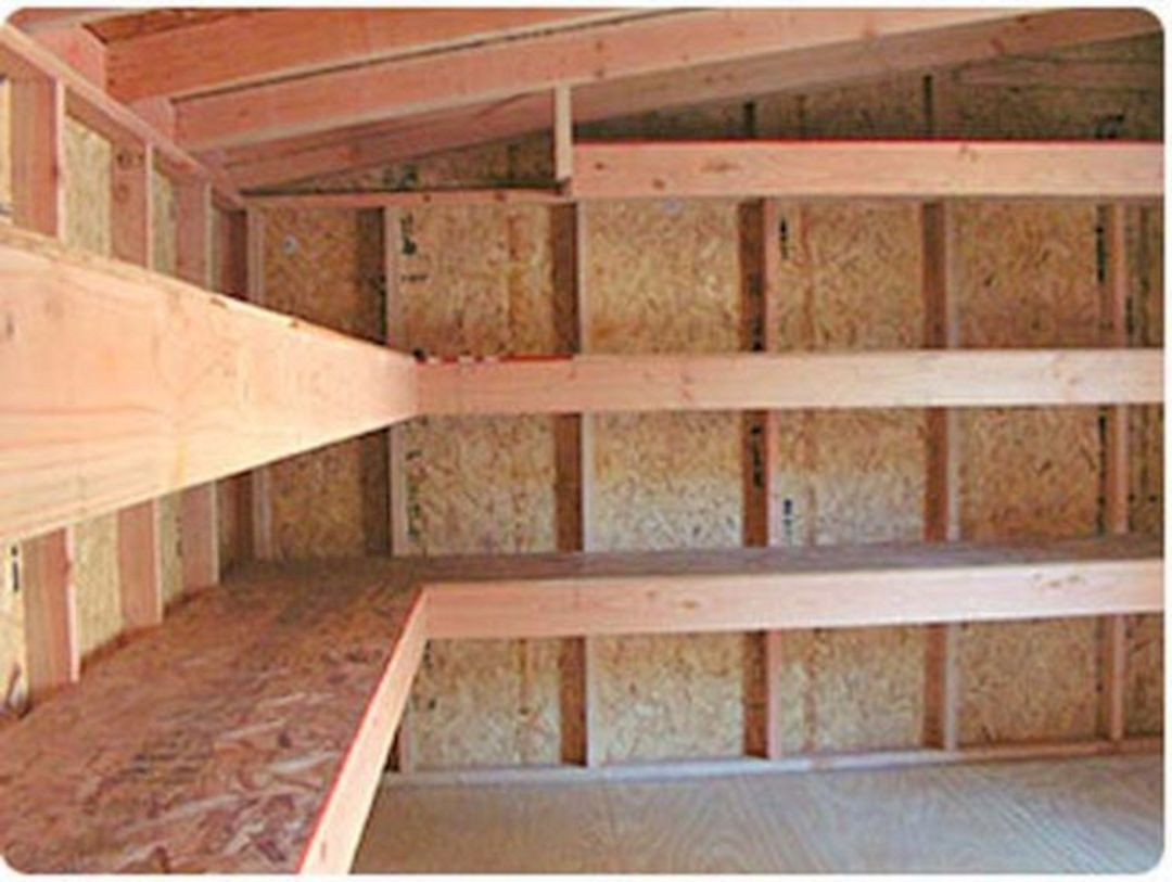 DIY Overhead Garage Storage Plans
 Gorgeous 8 Shed Wooden Shelving Ideas for Useful Storage