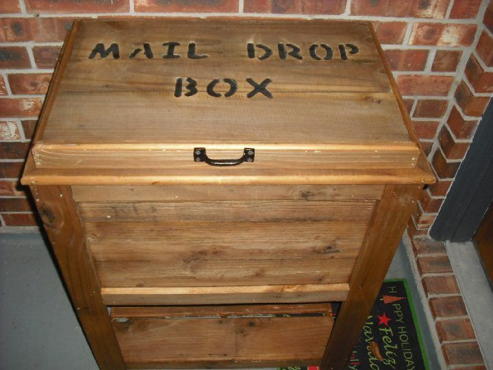 DIY Package Drop Box
 Custom Rustic Woodworks Custom Rustic Wood Book