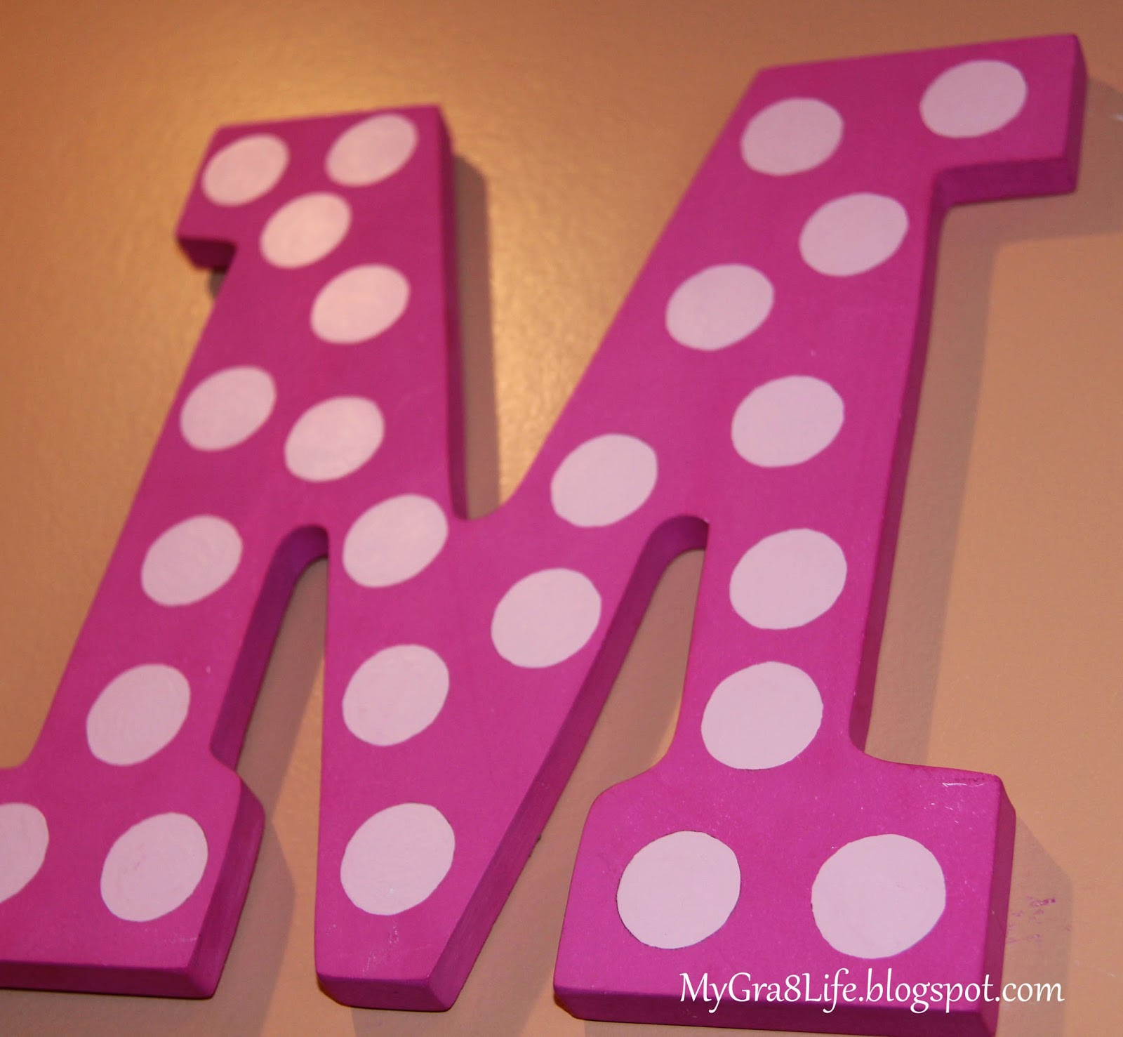 DIY Painted Wooden Letters
 My Gra 8 Life DIY Painted Wooden Letters