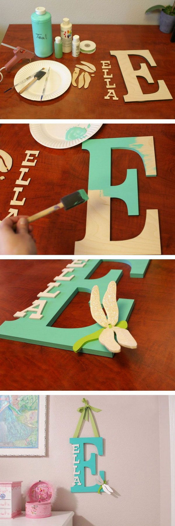 DIY Painted Wooden Letters
 20 Pretty DIY Decorative Letter Ideas & Tutorials