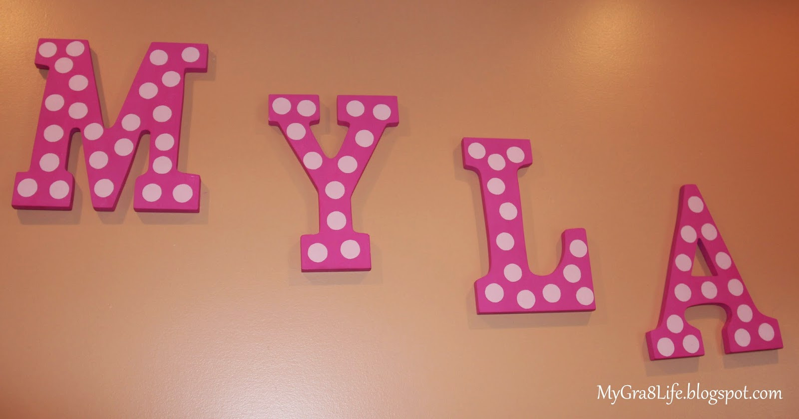 DIY Painted Wooden Letters
 My Gra 8 Life DIY Painted Wooden Letters