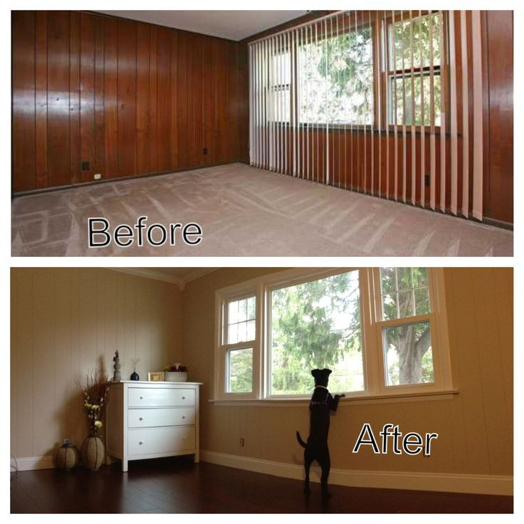 DIY Painting Wood Paneling
 Pin on Renovation ideas