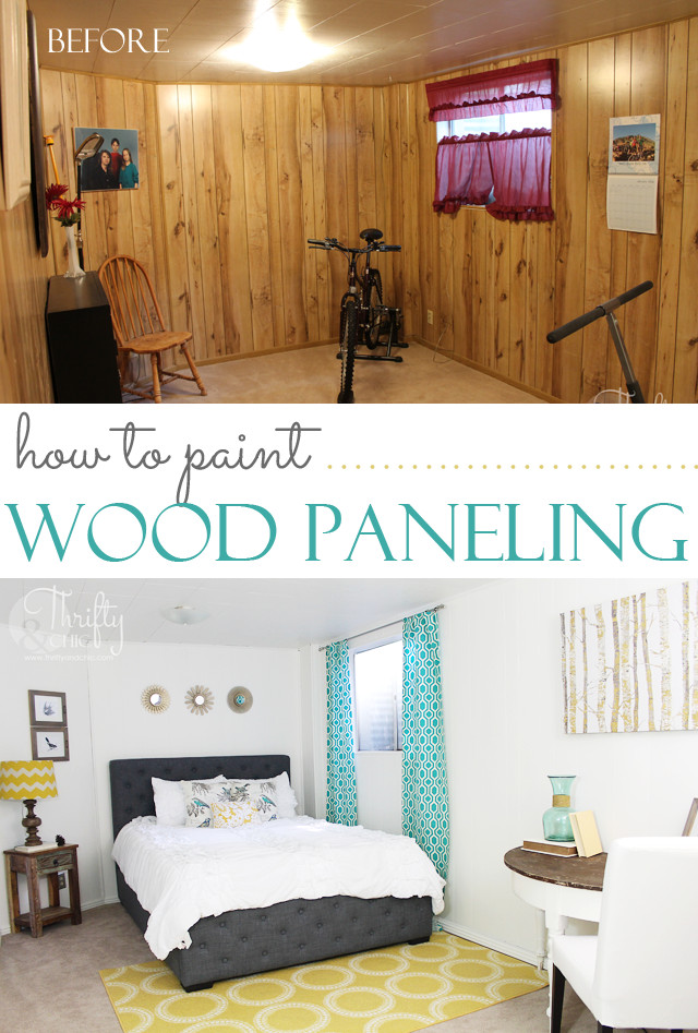 DIY Painting Wood Paneling
 Thrifty and Chic DIY Projects and Home Decor