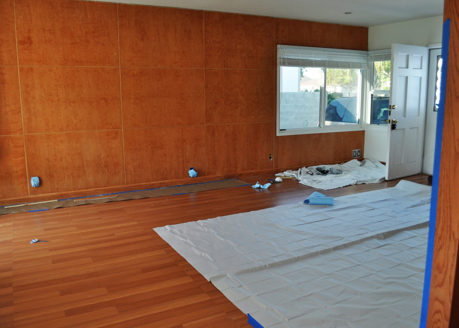 DIY Painting Wood Paneling
 Quaintly Garcia DIY Painting Wood Paneling