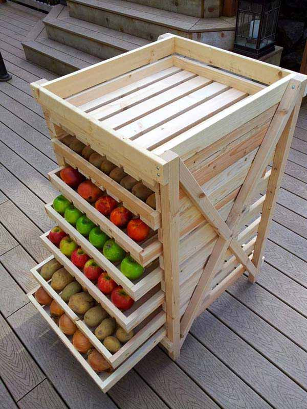 DIY Palette Organizer
 25 Easy and Cheap Pallet Storage Projects You Can Make